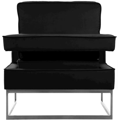 Noah Black Velvet Accent Chair