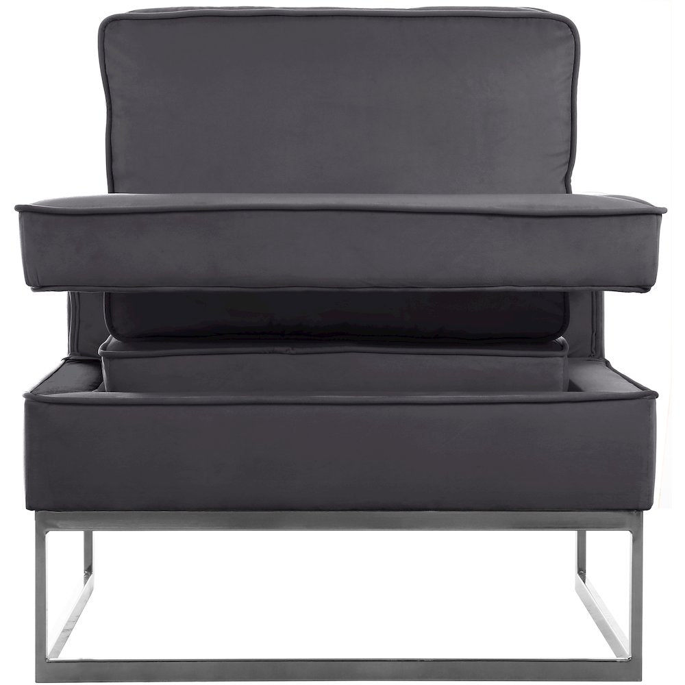 Noah Grey Velvet Accent Chair