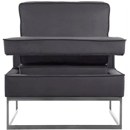 Noah Grey Velvet Accent Chair