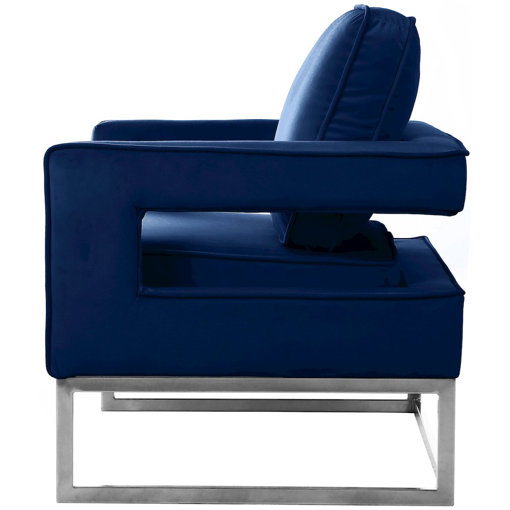 Noah Navy Velvet Accent Chair