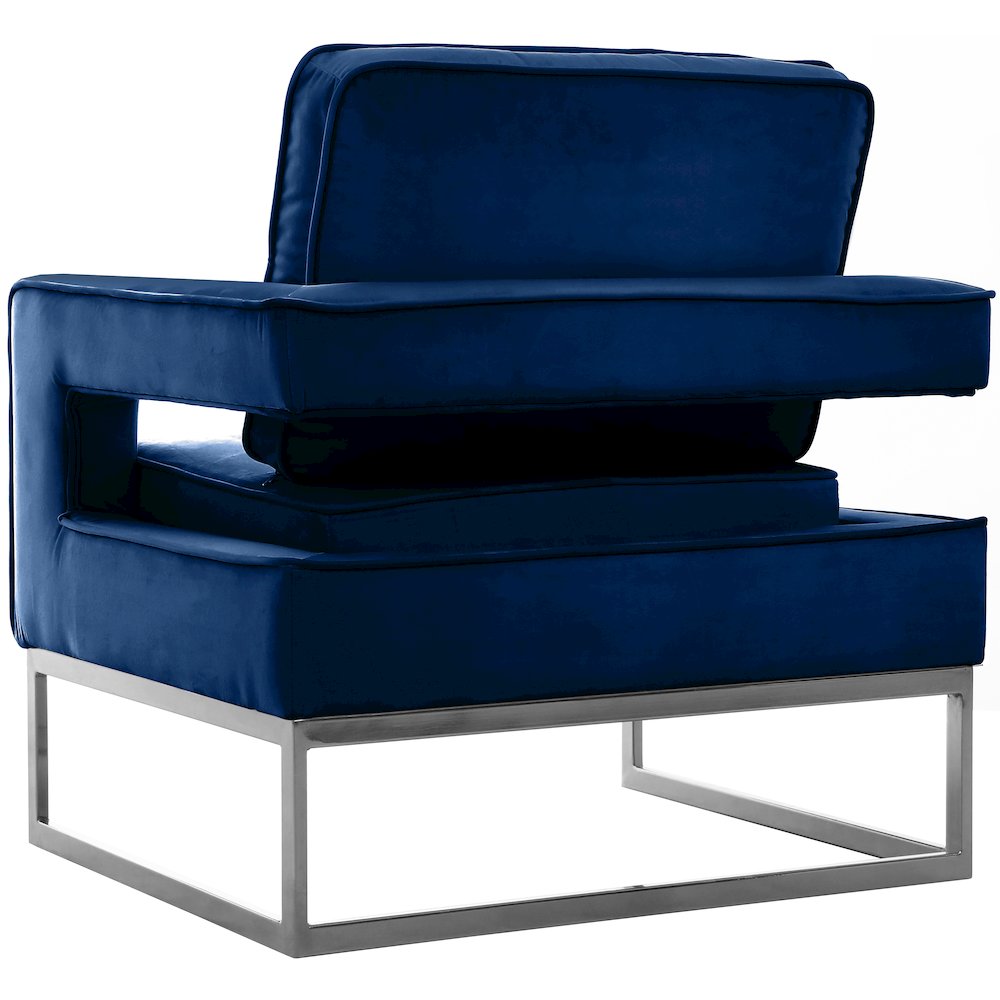Noah Navy Velvet Accent Chair