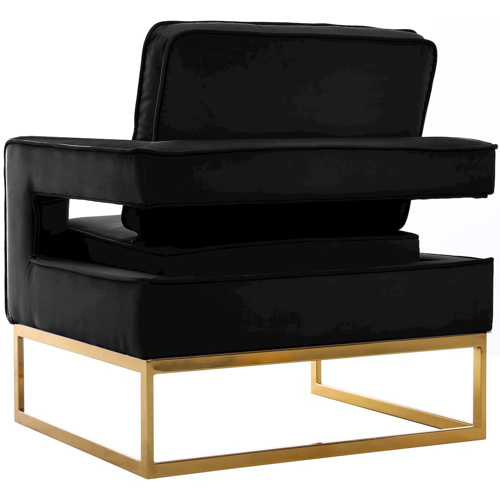 Noah Black Velvet Accent Chair