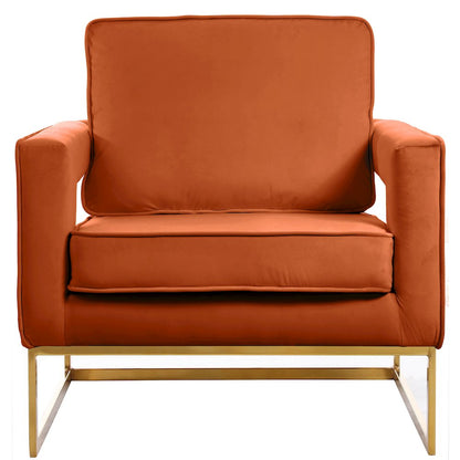 Noah Cognac Velvet Accent Chair