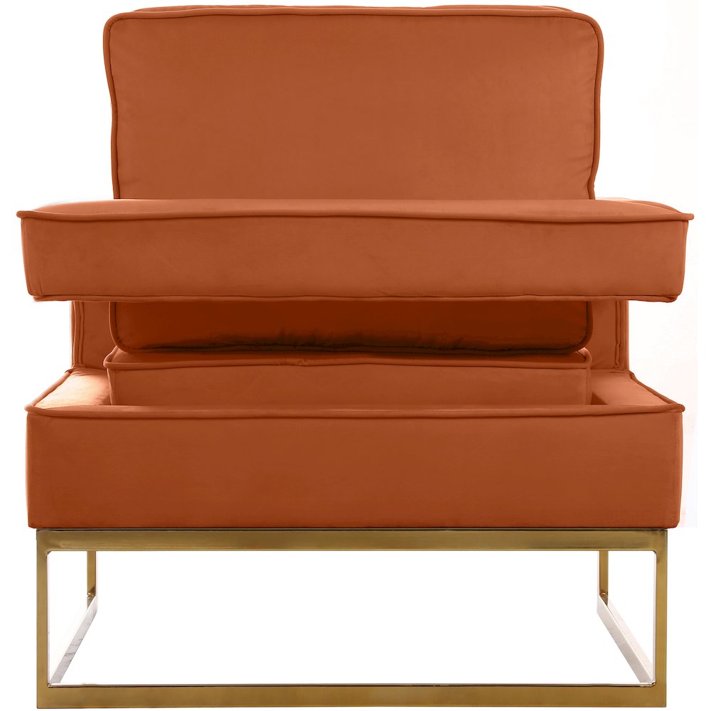 Noah Cognac Velvet Accent Chair