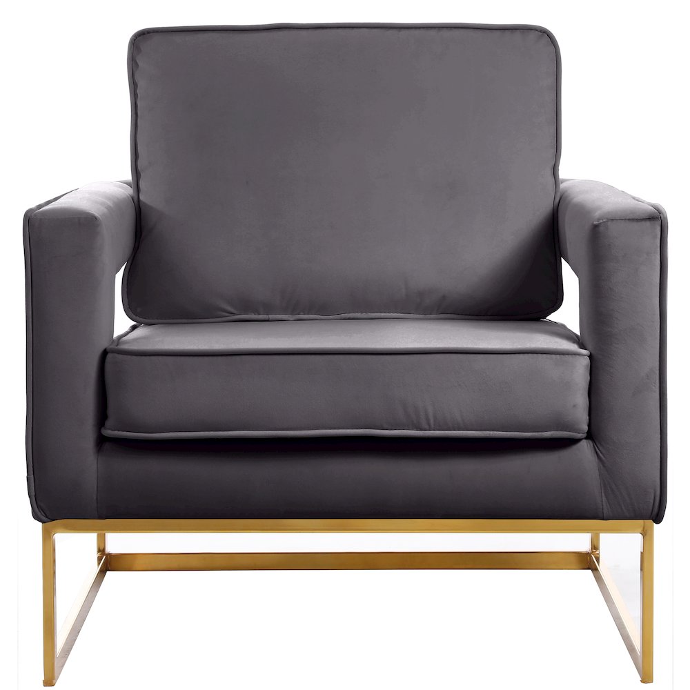 Noah Grey Velvet Accent Chair