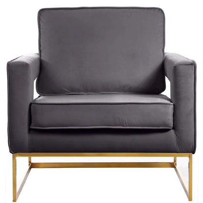Noah Grey Velvet Accent Chair