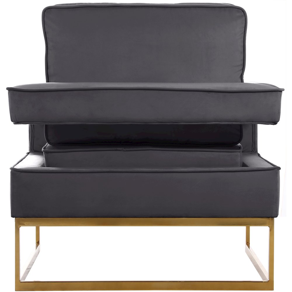Noah Grey Velvet Accent Chair