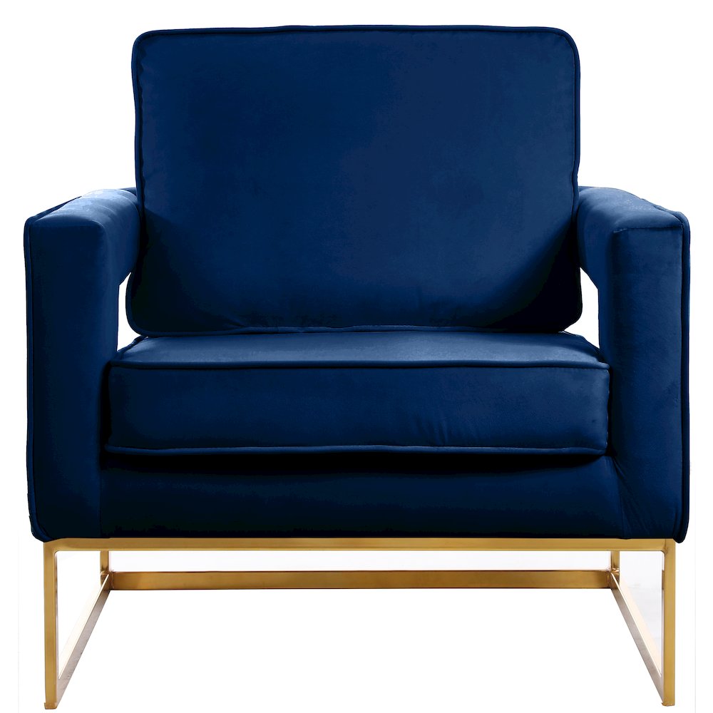 Noah Navy Velvet Accent Chair