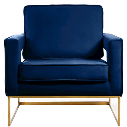 Noah Navy Velvet Accent Chair
