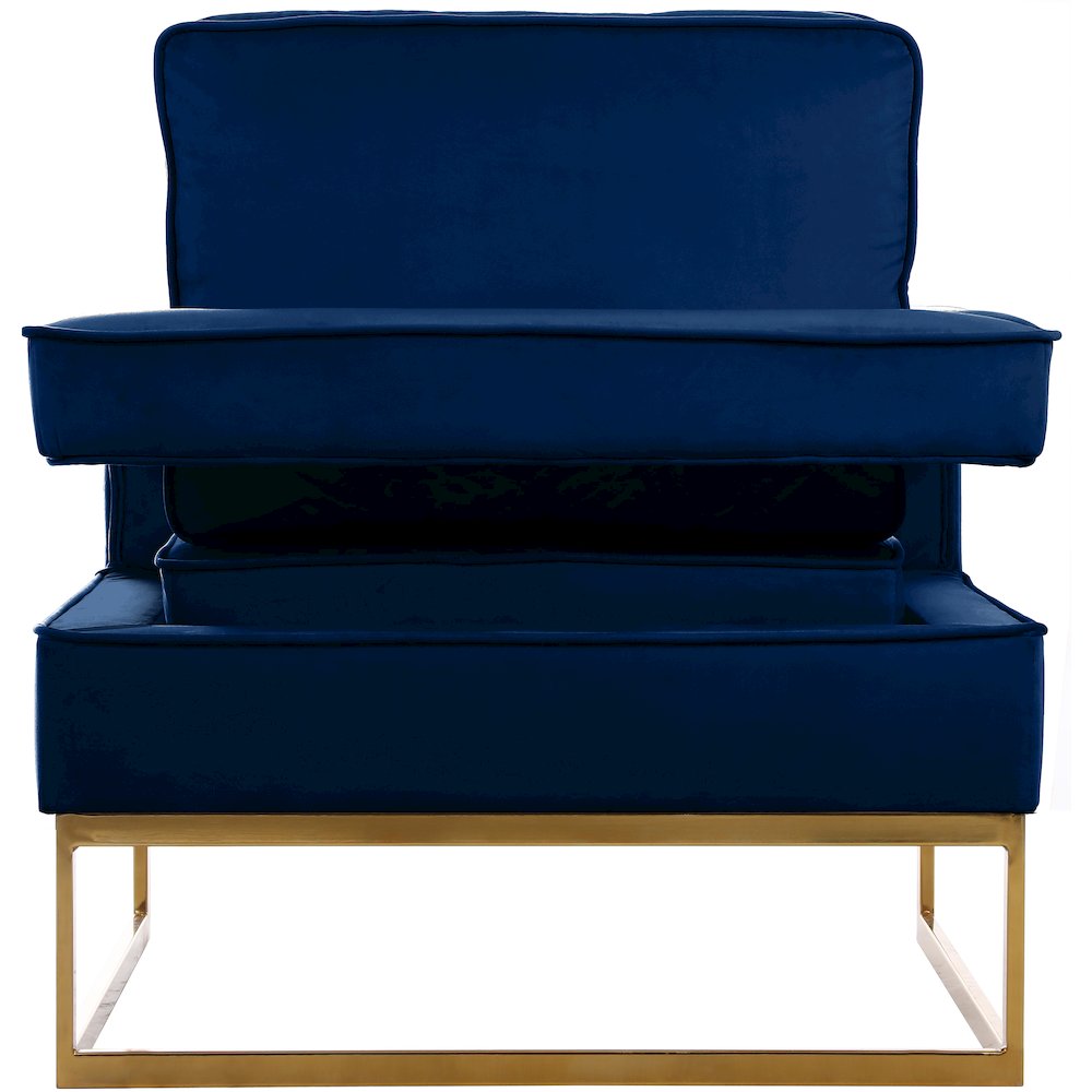 Noah Navy Velvet Accent Chair