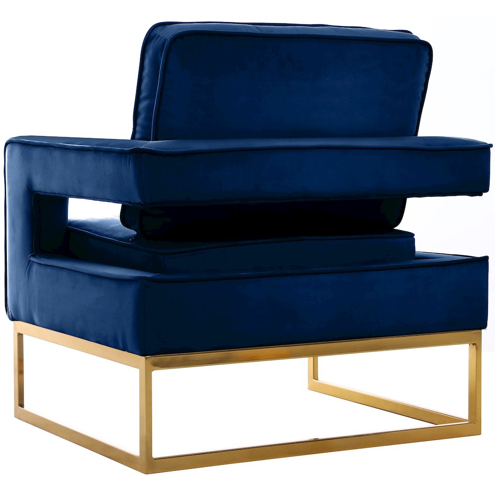 Noah Navy Velvet Accent Chair