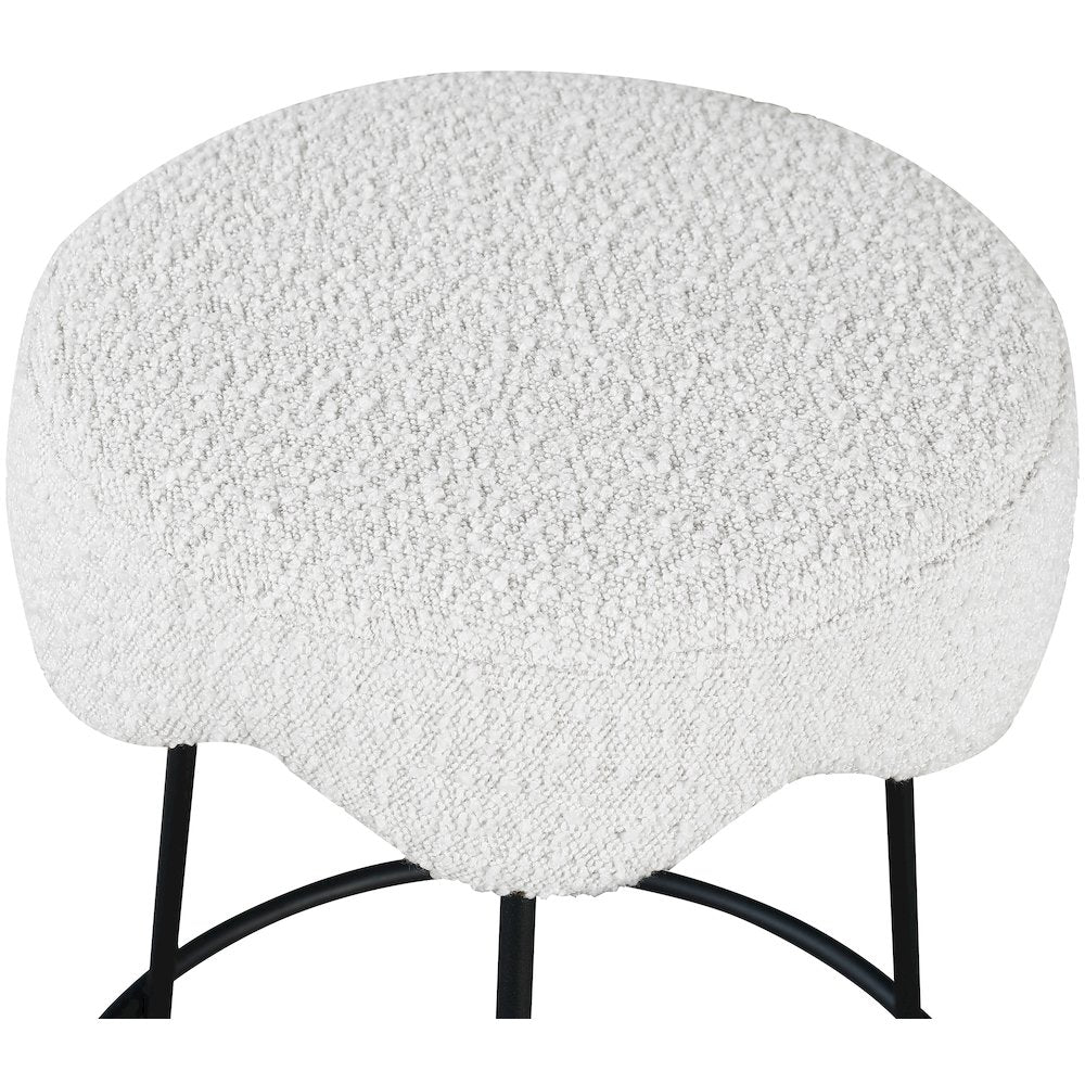 Fleur Cream Fabric Counter Stool