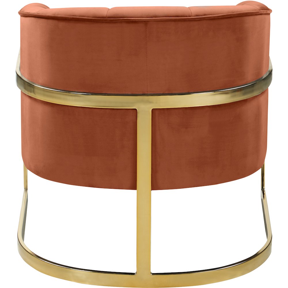 Carter Cognac Velvet Accent Chair