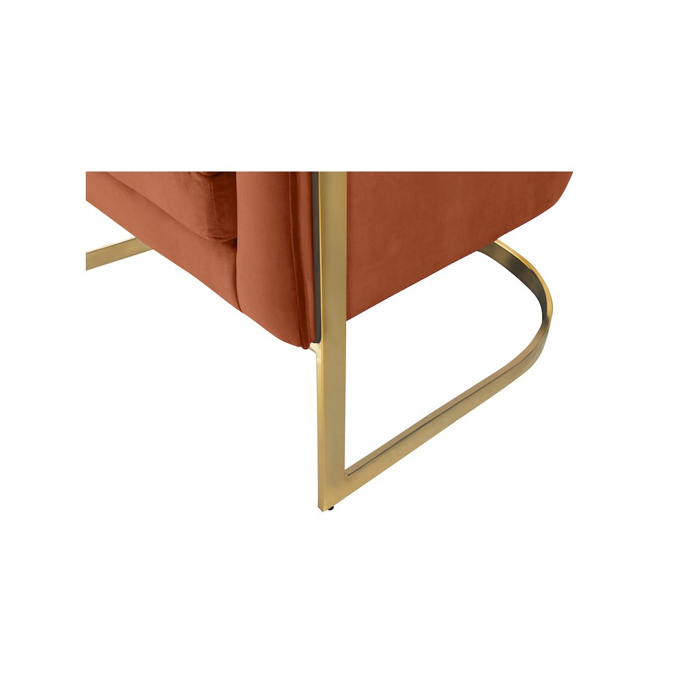 Carter Cognac Velvet Accent Chair