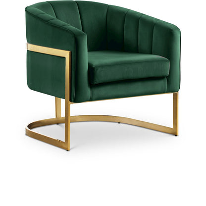 Carter Green Velvet Accent Chair