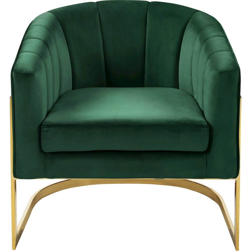 Carter Green Velvet Accent Chair