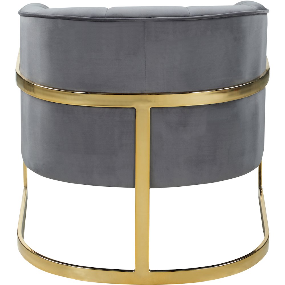 Carter Grey Velvet Accent Chair