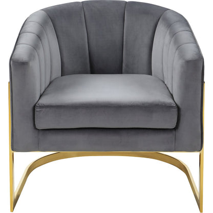 Carter Grey Velvet Accent Chair