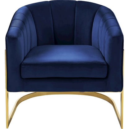 Carter Navy Velvet Accent Chair