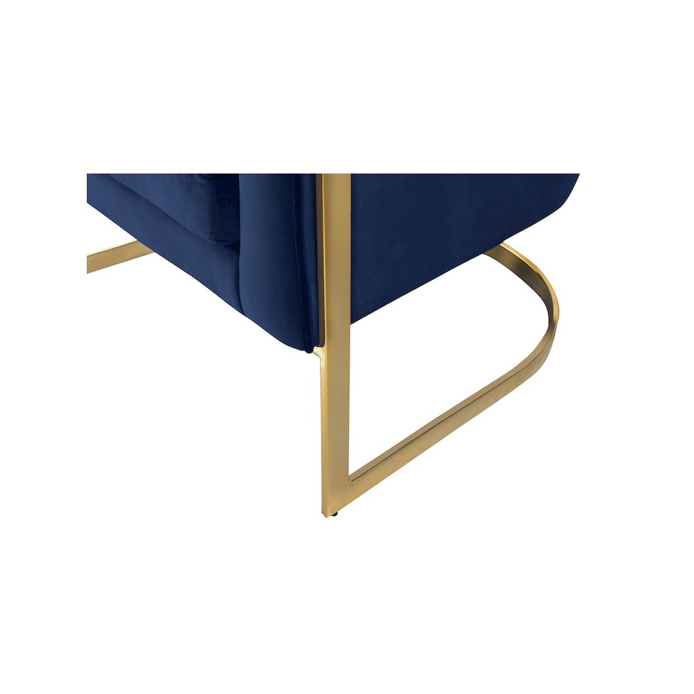 Carter Navy Velvet Accent Chair