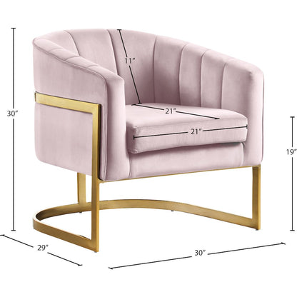 Carter Pink Velvet Accent Chair