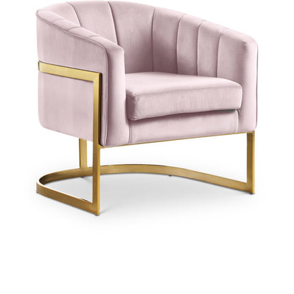 Carter Pink Velvet Accent Chair