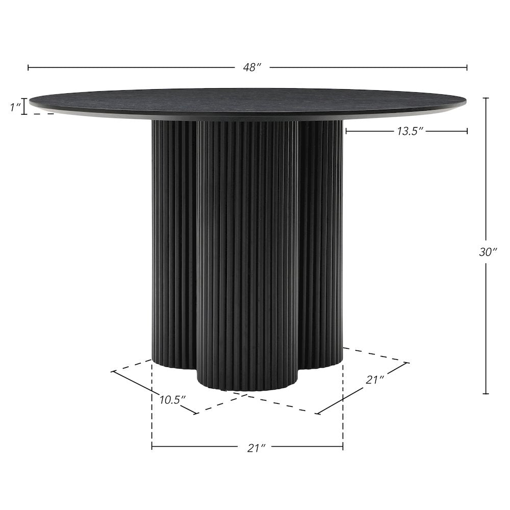 Simba Black Dining Table