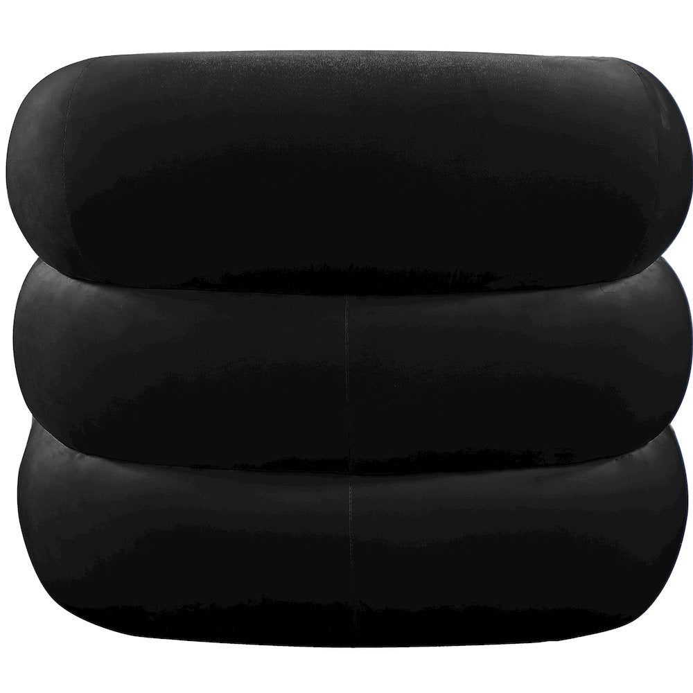 Roxbury Black Velvet Accent Chair