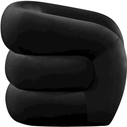 Roxbury Black Velvet Accent Chair
