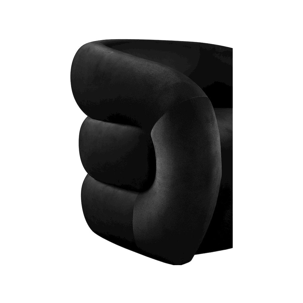Roxbury Black Velvet Accent Chair