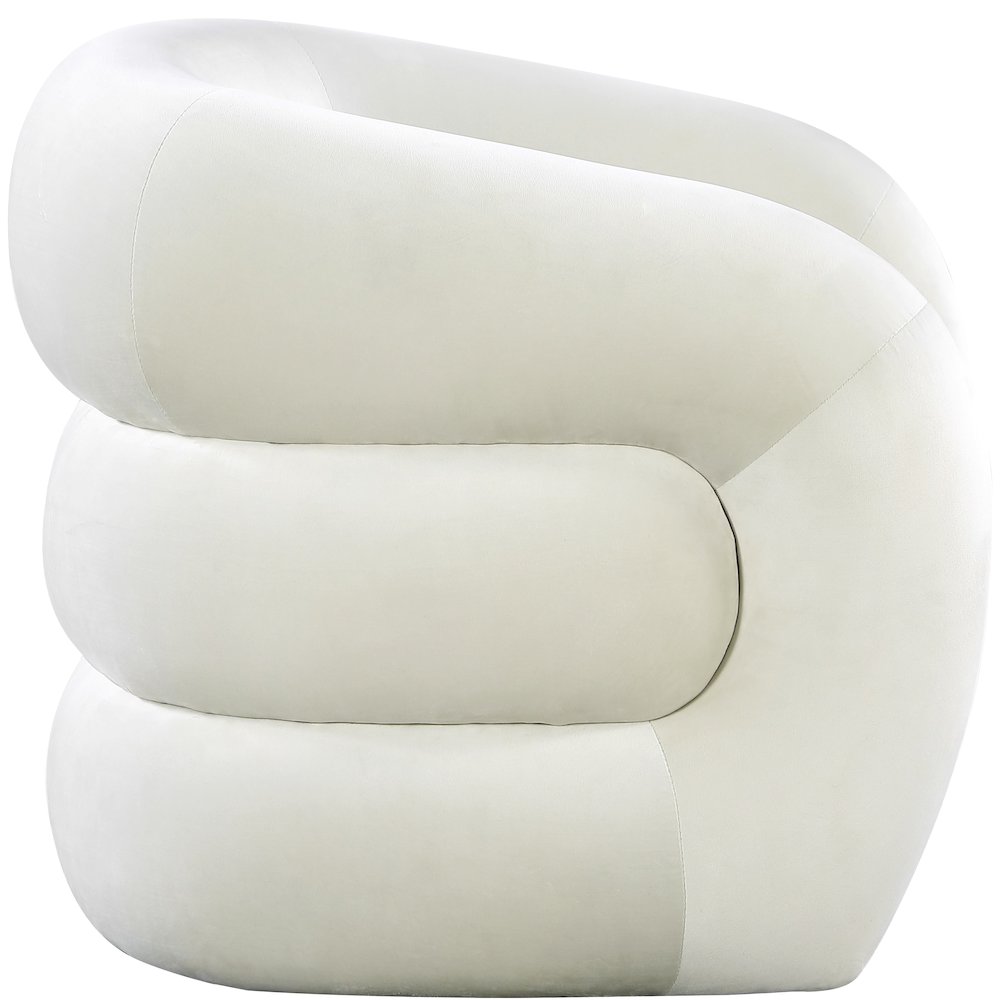 Roxbury Cream Velvet Accent Chair