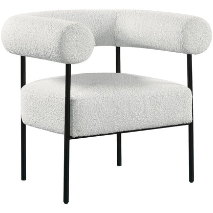 Blake Cream Boucle Fabric Accent Chair