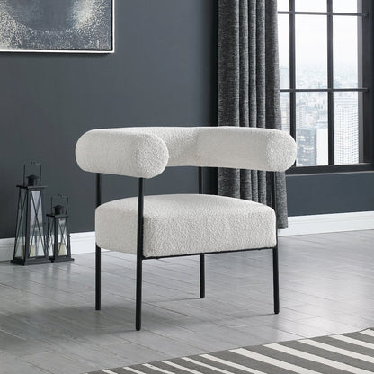 Blake Cream Boucle Fabric Accent Chair