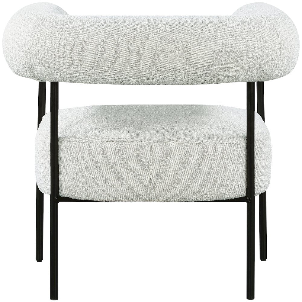 Blake Cream Boucle Fabric Accent Chair