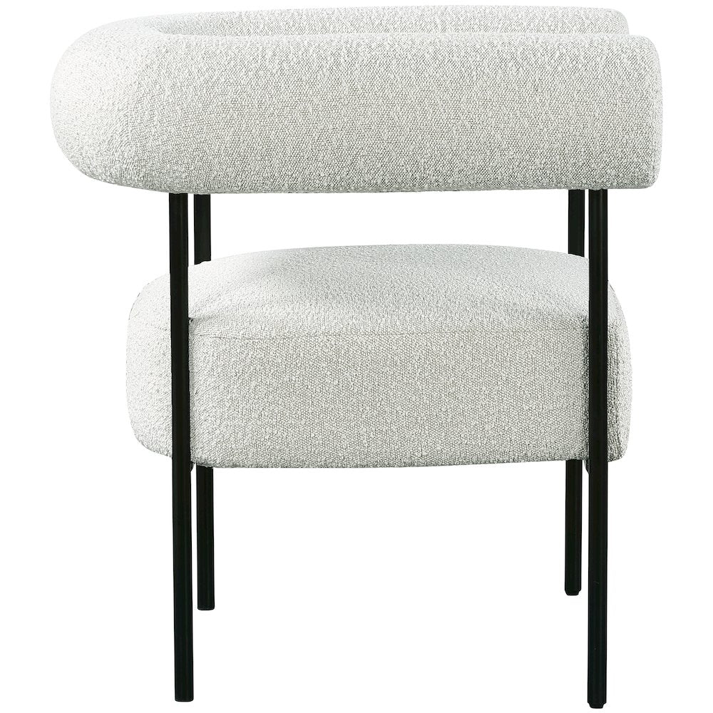 Blake Cream Boucle Fabric Accent Chair