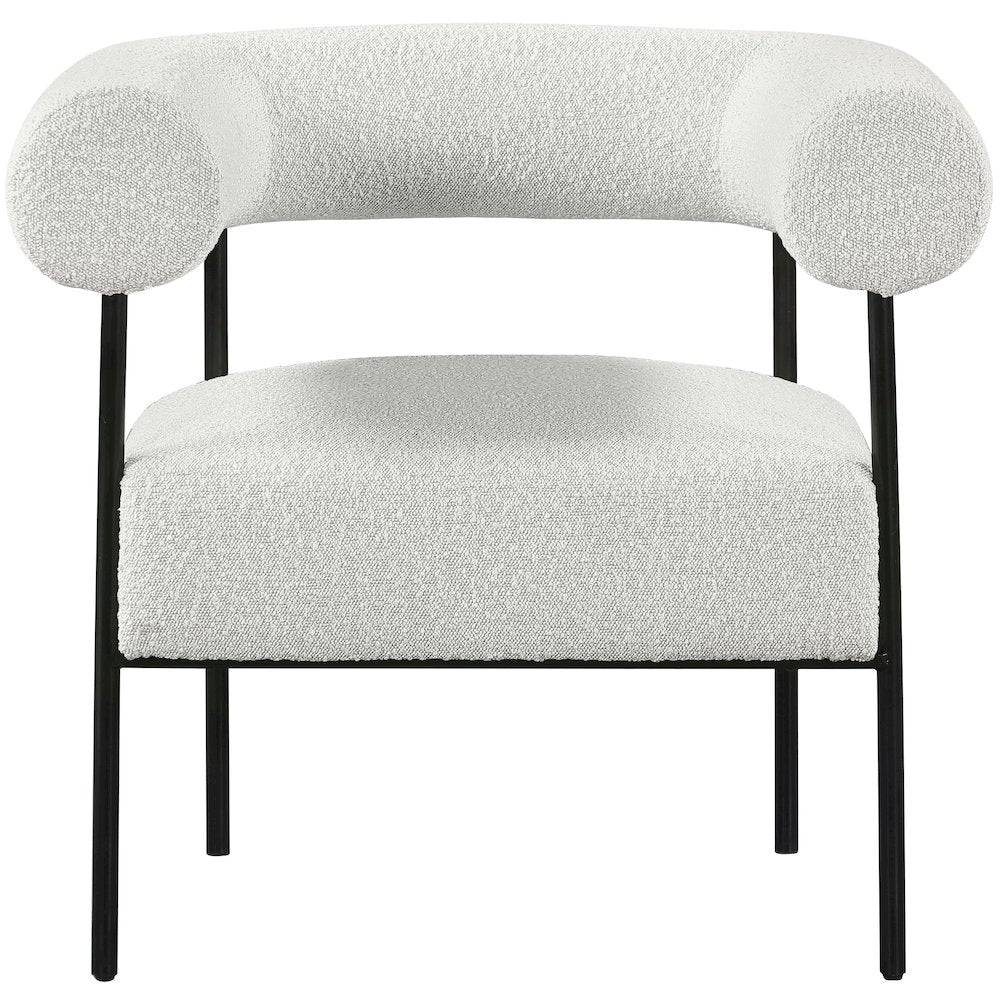 Blake Cream Boucle Fabric Accent Chair