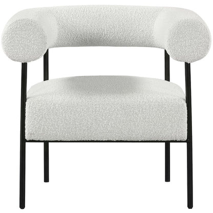 Blake Cream Boucle Fabric Accent Chair