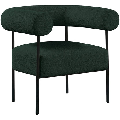 Blake Green Boucle Fabric Accent Chair