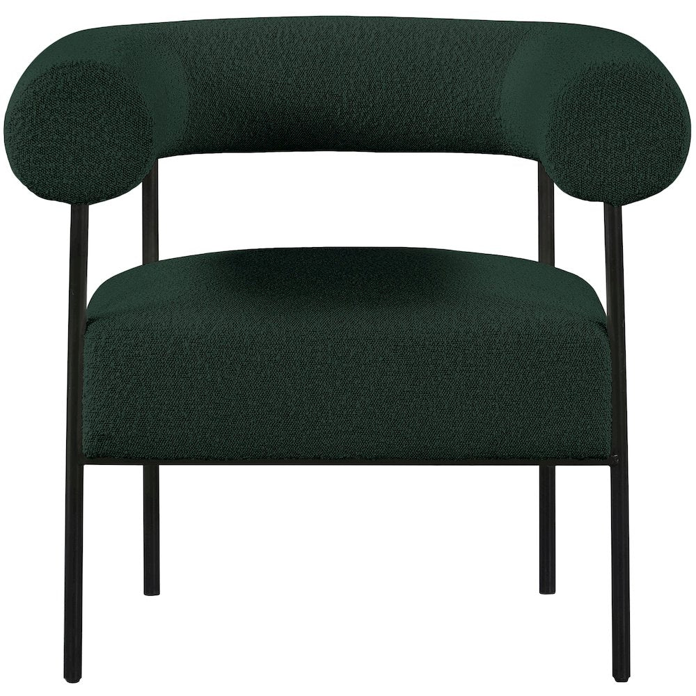 Blake Green Boucle Fabric Accent Chair