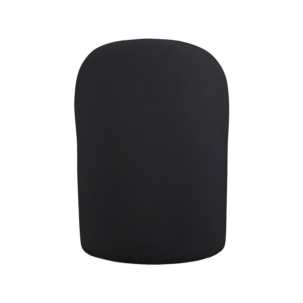 Hautely Black Boucle Fabric Accent Chair