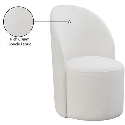 Hautely Cream Boucle Fabric Accent Chair