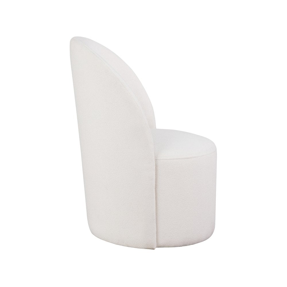 Hautely Cream Boucle Fabric Accent Chair