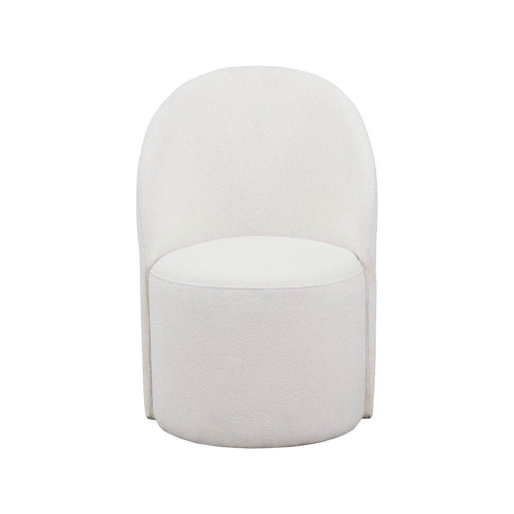Hautely Cream Boucle Fabric Accent Chair