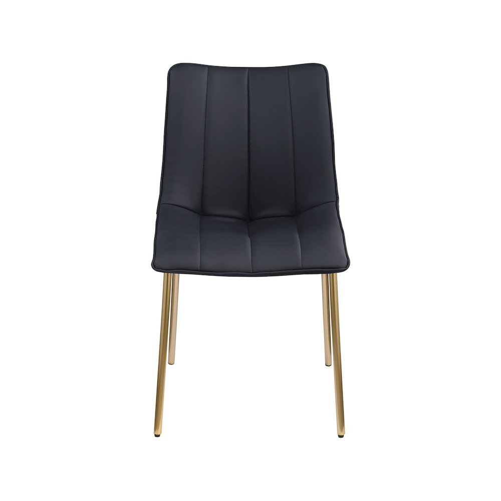 Isla Black Vegan Leather Dining Chair, Set of 2