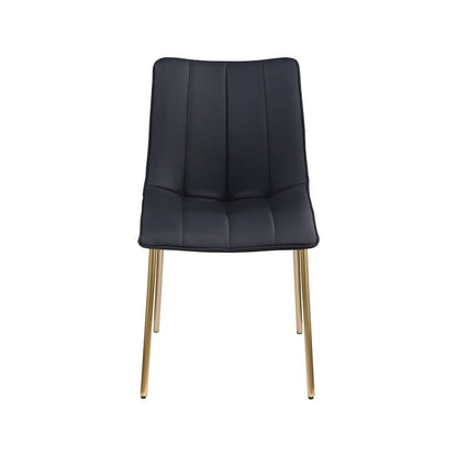 Isla Black Vegan Leather Dining Chair, Set of 2