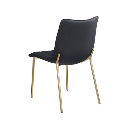 Isla Black Vegan Leather Dining Chair, Set of 2