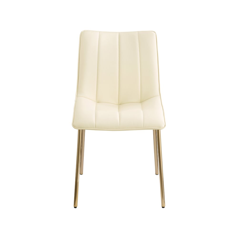 Isla Cream Vegan Leather Dining Chair, Set of 2