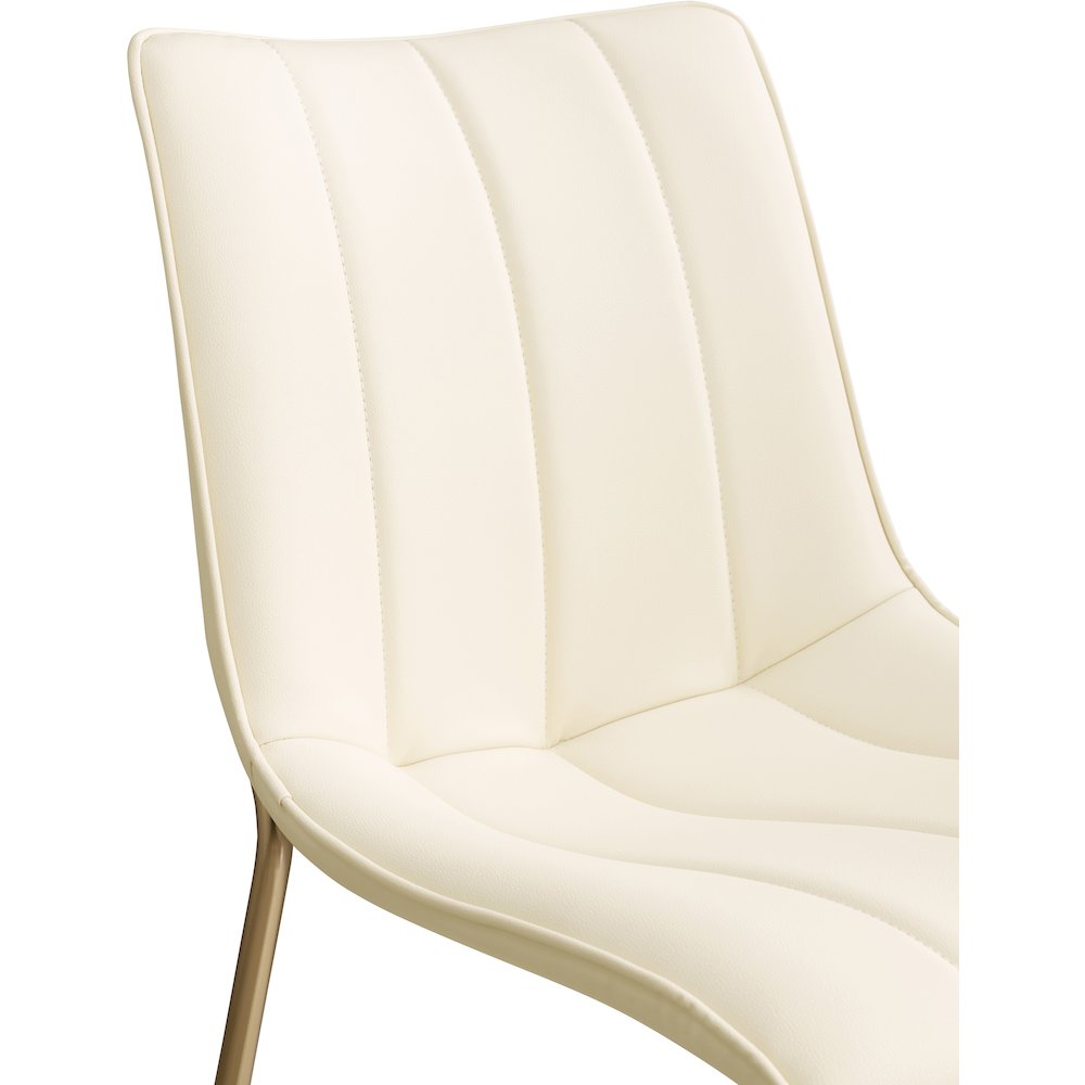 Isla Cream Vegan Leather Dining Chair, Set of 2