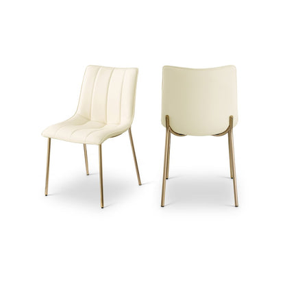 Isla Cream Vegan Leather Dining Chair, Set of 2