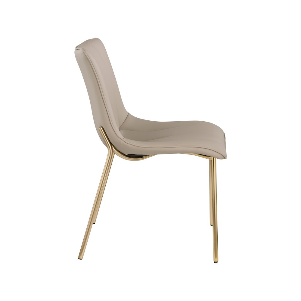 Isla Taupe Vegan Leather Dining Chair, Set of 2
